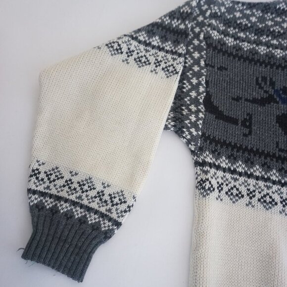 Vintage Knit Winter Speed Skater Outdoor Crewneck Sweater XL - Picture 7 of 12